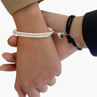 Magnetic Couples Bracelets Black/Pink