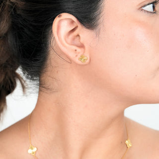 SL Golden Bloom Earrings, Yellow Gold