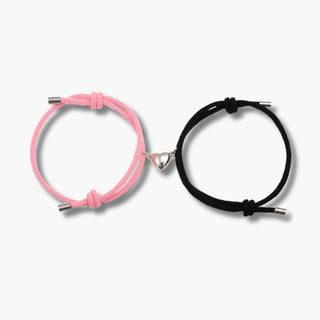 Magnetic Couples Bracelets Black/Pink