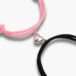 Magnetic Couples Bracelets Black/Pink