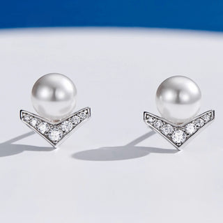 SL Pearl Radiance Earrings, White Gold