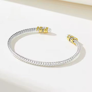 SL Pearl Embrace Cuff, White Gold