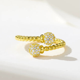 SL Infinity Twist Ring, Yellow Gold