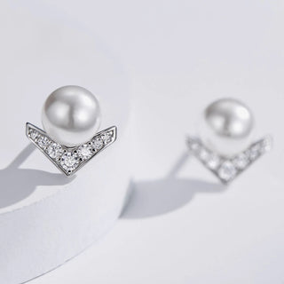 SL Pearl Radiance Earrings, White Gold