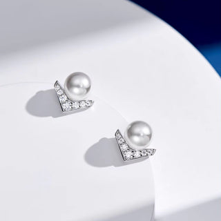 SL Pearl Radiance Earrings, White Gold