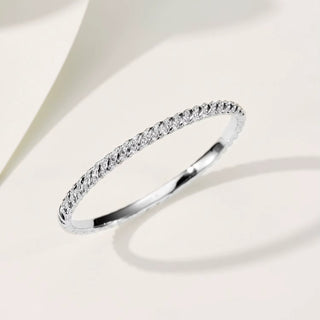 SL Diamond Divide Bangle, White Gold