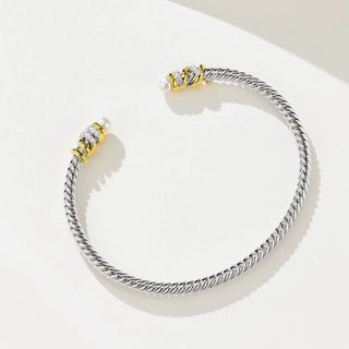 SL Pearl Embrace Cuff, White Gold