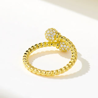 SL Infinity Twist Ring, Yellow Gold