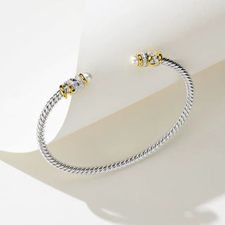 SL Pearl Embrace Cuff, White Gold
