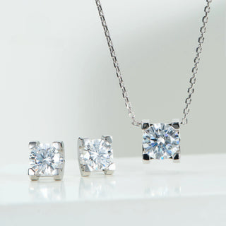 SL Eternal Spark Earrings, White Gold