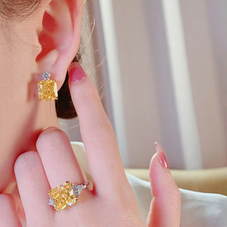 SL Harmony Glow Earrings, White Gold