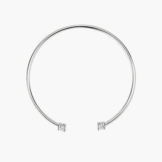 Aureline Open Bangle – White Gold