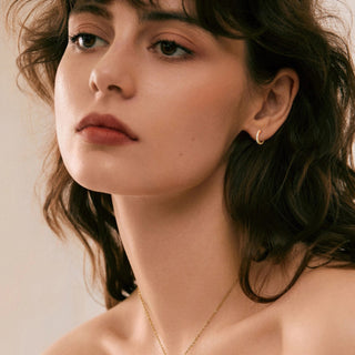 Liora Pavé Hoop Earrings – Yellow Gold