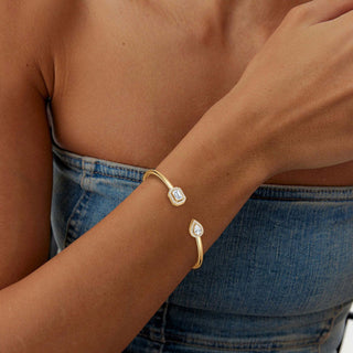 Dual Radiance Bangle – Yellow Gold