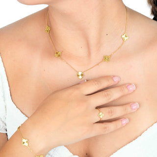 SL Golden Bloom Necklace, Yellow Gold