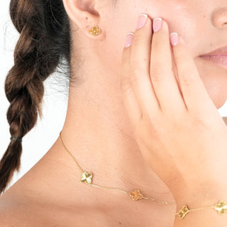 SL Golden Bloom Earrings, Yellow Gold