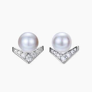 SL Pearl Radiance Earrings, White Gold