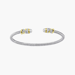 SL Pearl Embrace Cuff, White Gold