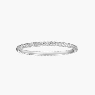 SL Diamond Divide Bangle, White Gold
