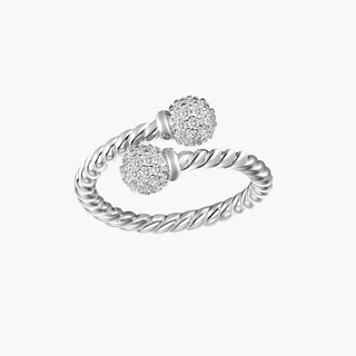 SL Infinity Twist Ring, White Gold