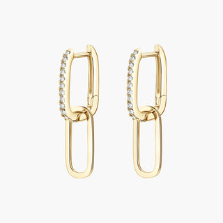 Elara Link Earrings – Yellow Gold