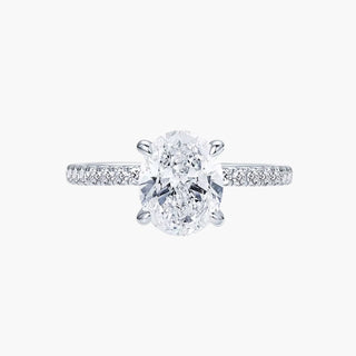 Solenne Oval Engagement Ring – White Gold