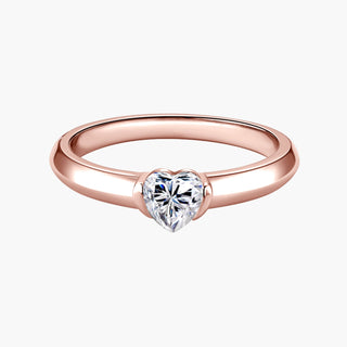 Amoura Heart Solitaire Ring – Rose Gold