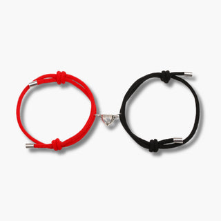 Magnetic Couples Bracelets Black/Red