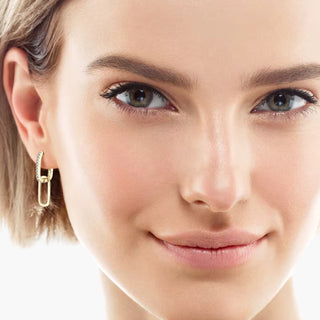 Elara Link Earrings – Yellow Gold