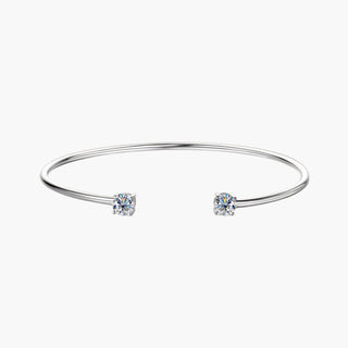 Aureline Open Bangle – White Gold
