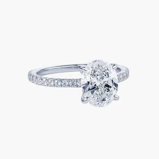 Solenne Oval Engagement Ring – White Gold