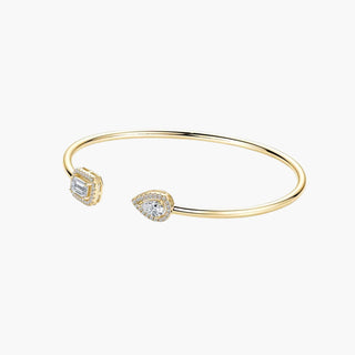Dual Radiance Bangle – Yellow Gold