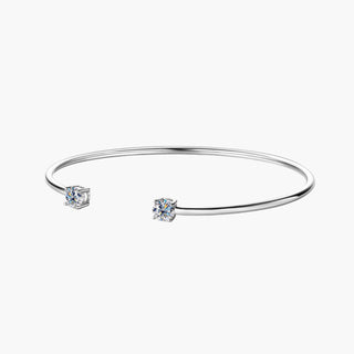 Aureline Open Bangle – White Gold