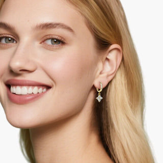 Cloveria Hoop Earrings – Yellow Gold