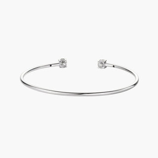 Aureline Open Bangle – White Gold