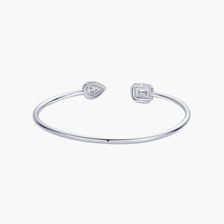 Dual Radiance Bangle – White Gold