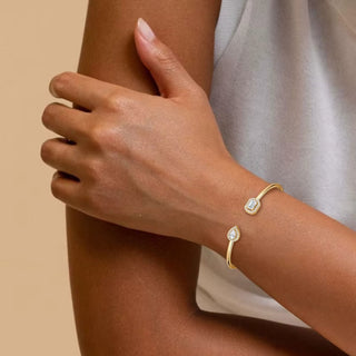 Dual Radiance Bangle – Yellow Gold
